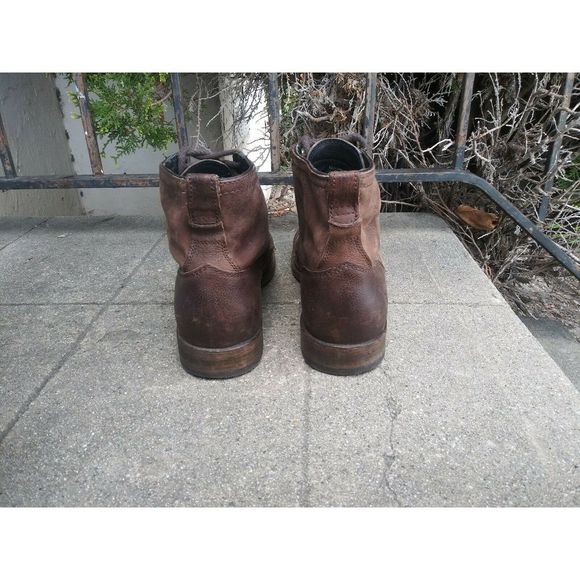 FRYE Everett Lace  Distressed Leather Boots Men 12 - Picture 4 of 7